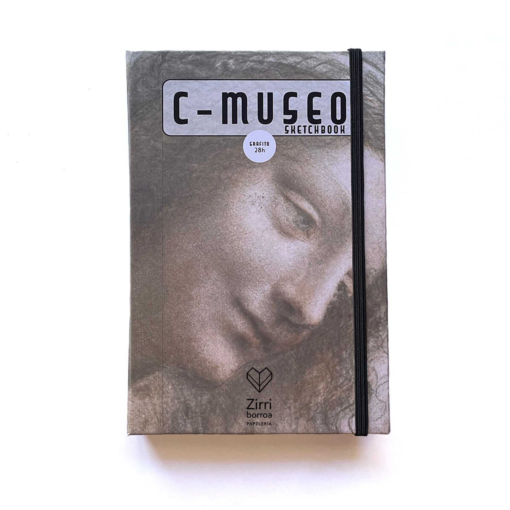 C-Museo Sketchbook “La cabeza de la virgen en vista de tres cuartos, mirando a la derecha” - Libreta con arte en su portada.