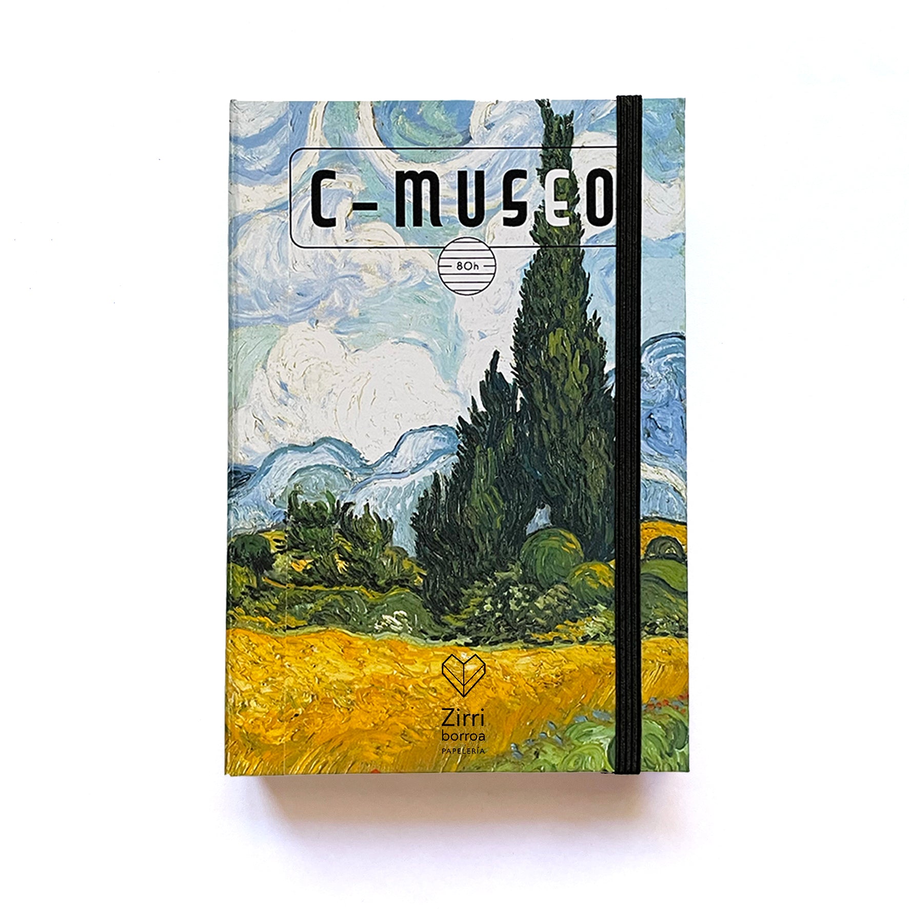 C-Museo “Campo de trigo con cipreses” - Libreta con arte en su portada.